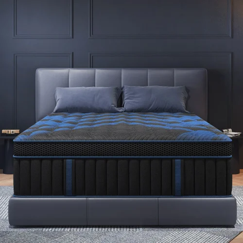 12"14" Gel Memory Foam Hybrid Pocket Spring Mattress Twin Full Queen King Bed Mattress In A Box, Medium Firm Motion Isolation