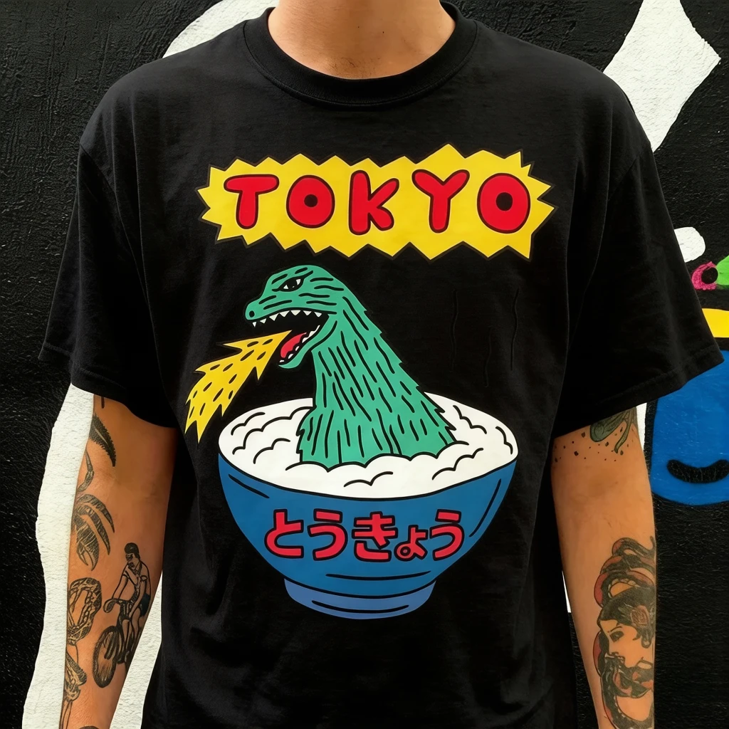 Funny Saucer Man Graphic Tshirts Vintage Cartoon Manga Tee Men Clothing Summer Female Male Fashion Streetwear Cotton Tops