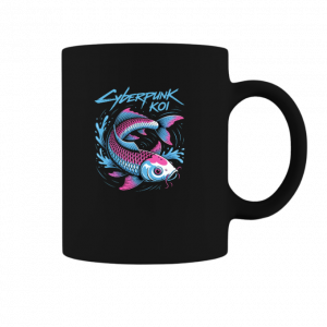 Cyberpunk Koi Fish Futuristic Design Mug