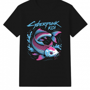 Cyberpunk Koi Fish Futuristic Design T-Shirt