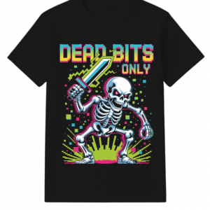 Dead Bits Only Skeleton Gamer Artwork T-Shirt
