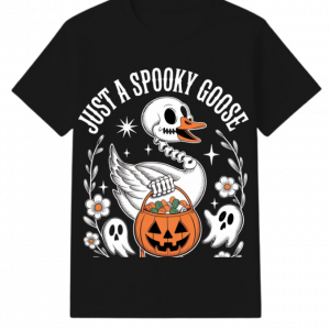 Just A Spooky Goose Halloween Pumpkin Design T-Shirt