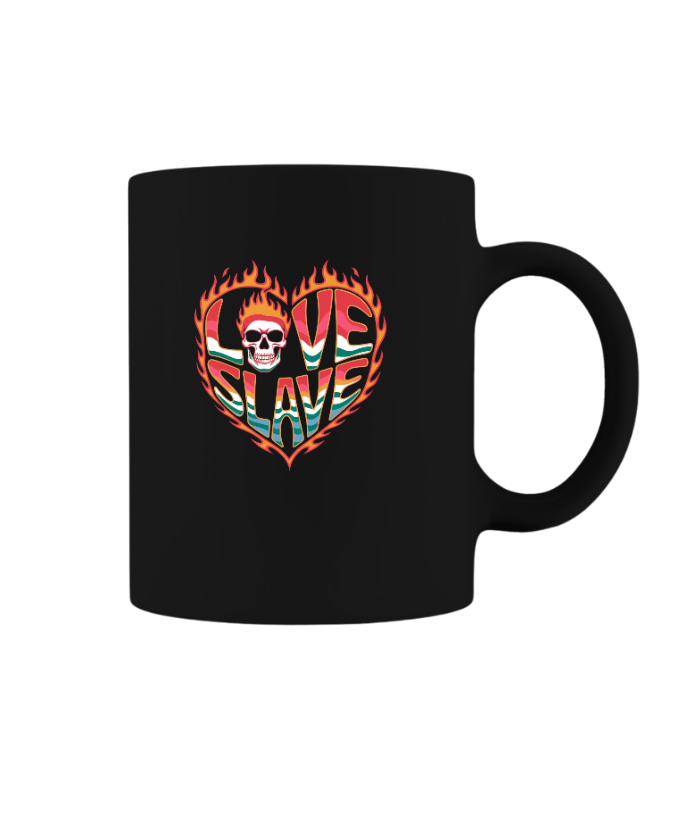 Love Slave Burning Heart Gothic Artwork Mug