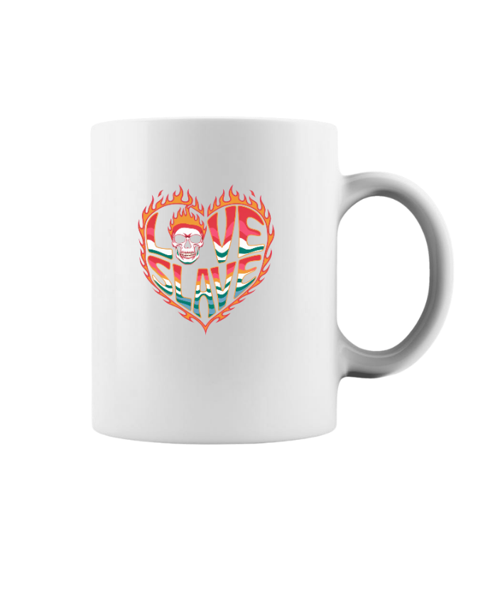 Love Slave Burning Heart Gothic Artwork Mug - Image 3