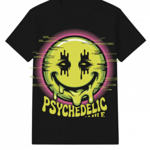 Psychedelic Smile Alien Trip Artwork T-Shirt