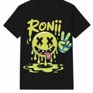 Roni Slime Smiley Face Streetwear Design T-Shirt