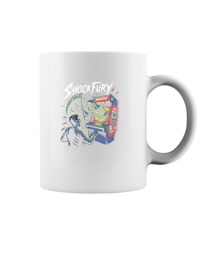 Shocktury Retro Arcade Horror Design Mug - Image 3
