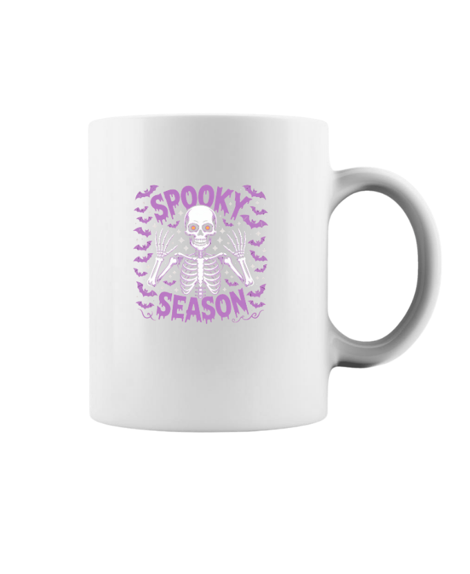 Spooky Season Skeleton Halloween Artwork Mug - Image 3