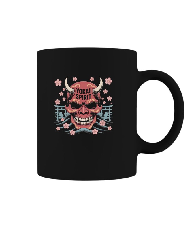 Yokai Spirit Red Demon Mask Japanese Style Mug